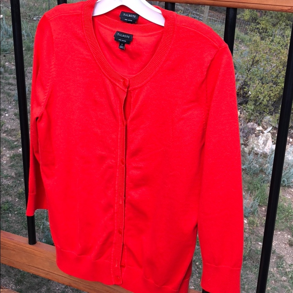 Talbots cardigan and shell sweater